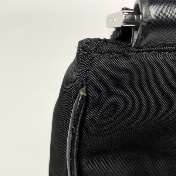 Prada Logo Plate Shoulder Bag Crossbody Shoulder Bag Nylon Nero (black) Va953m - Picture 6 of 8